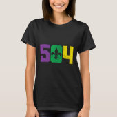 504 Area Code Pride Nola New Orleans Louisiana Mar T-shirt (Voorkant)