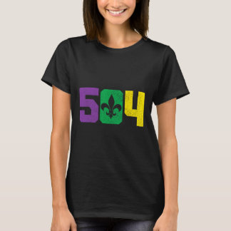 504 Area Code Pride Nola New Orleans Louisiana Mar T-shirt