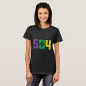 504 Area Code Pride Nola New Orleans Louisiana Mar T-shirt (Voorkant volledig)
