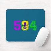 504 Fleur De Lis Mardi Design Muismat (Met muis)