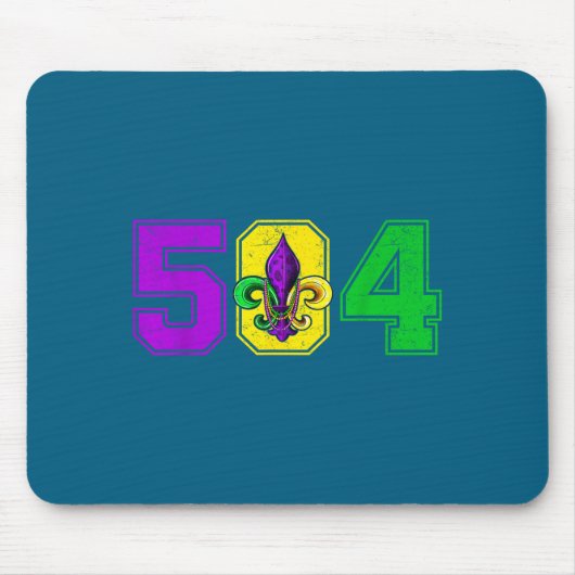 504 Fleur De Lis Mardi Design Muismat (Voorkant)