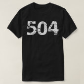 504 Gebiedscode New Orleans Area Code Mannen Louis T-shirt (Design voorkant)