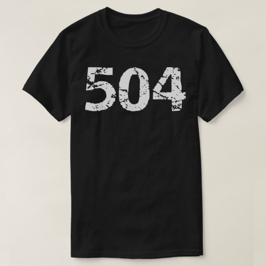 504 Gebiedscode New Orleans Area Code Mannen Louis T-shirt (Design voorkant)
