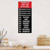 504 KING Replica Rollsign (CLRV) Poster (Keuken)