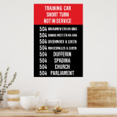 504 KING streetcar rollsign - CLRV/ALRV Poster (Keuken)