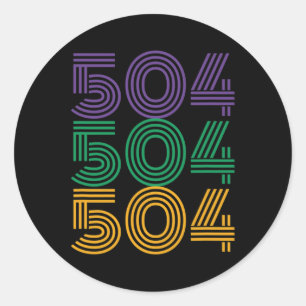 504 Mardi Gras 2025 Grappig Carnaval Kostuum Outfi Ronde Sticker