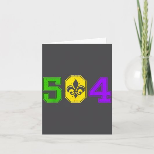 504 Mardi Gras New Orleans Louisiana Carnival Men  Kaart (Voorkant)