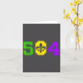 504 Mardi Gras New Orleans Louisiana Carnival Men  Kaart (Gele Bloem)