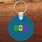 504 Mardi Gras New Orleans Louisiana Carnival Men Sleutelhanger (Voorkant)