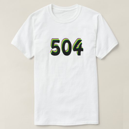 504 Netnummer T-shirt (Design voorkant)