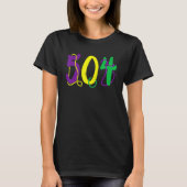 504 Nola New Orleans Mardi Gras Louisiana LA T-shirt (Voorkant)