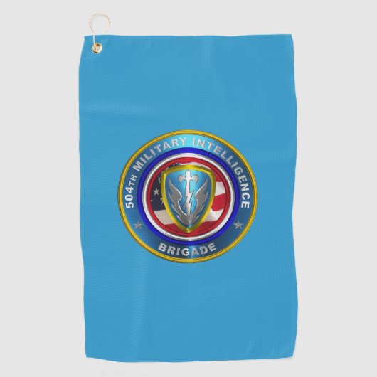 504de Brigade Militaire Inlichtingendienst Golfhanddoek (Voorkant)