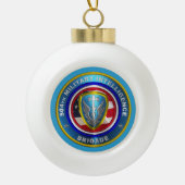 504e brigade van de militaire inlichtingendienst keramische bal ornament (Voorkant)