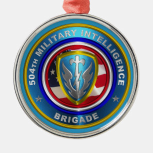 504e brigade van de militaire inlichtingendienst metalen ornament