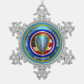504e brigade van de militaire inlichtingendienst tin sneeuwvlok ornament (Voorkant)