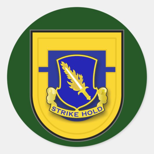 504e Infanterieregiment - 1e Bataljon Flash Ronde Sticker (Voorkant)