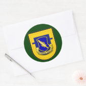 504e Infanterieregiment - 1e Bataljon Flash Ronde Sticker (Envelop)