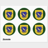 504e Infanterieregiment - 1e Bataljon Flash Ronde Sticker (Vel)