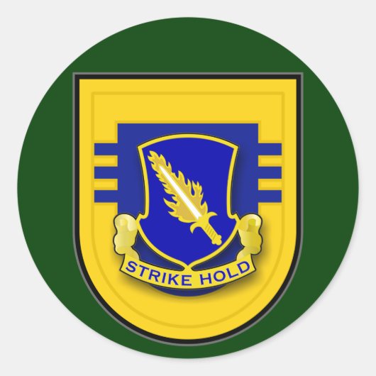 504e Infanterieregiment - 3d Bataljon Flash Ronde Sticker (Voorkant)