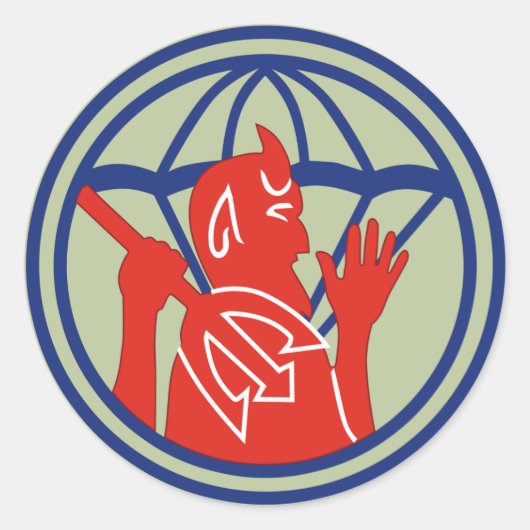 504e PIR REG (WWII) Ronde Sticker (Voorkant)