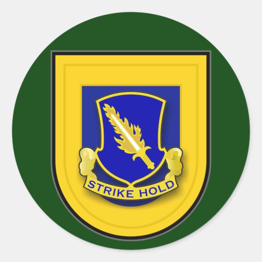 504th Infantry Regiment (Airborne) Flash Ronde Sticker (Voorkant)