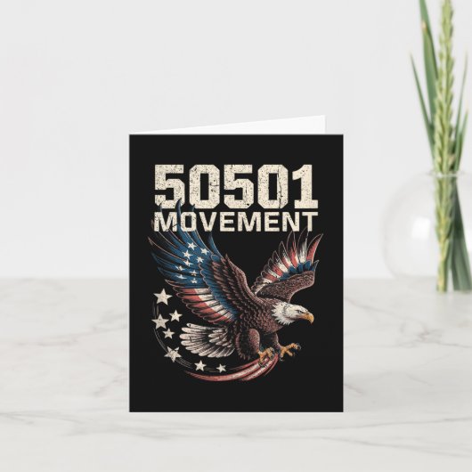 50501 Amerikaanse vlag in Flight Eagle met sterren Kaart (Voorkant)