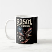 50501 Amerikaanse vlag in Flight Eagle met sterren Koffiemok (Links)