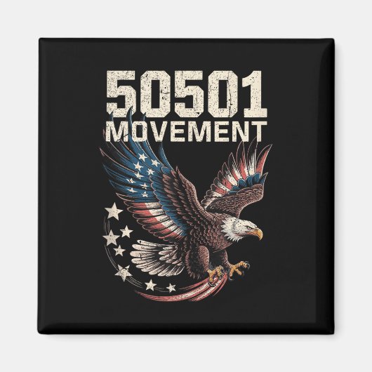 50501 Amerikaanse vlag in Flight Eagle met sterren Magneet (Voorkant)