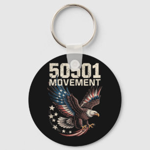 50501 Amerikaanse vlag in Flight Eagle met sterren Sleutelhanger