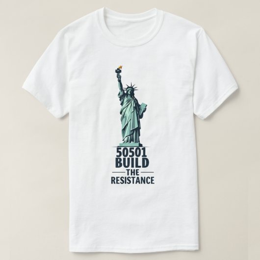 50501 Bouw het Verzet 2025 USA Vrijheid T-shirt (Design voorkant)