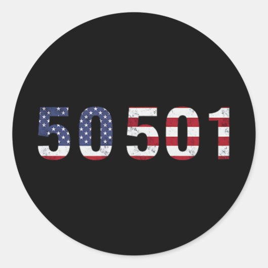 50501 Protest Ronde Sticker (Voorkant)