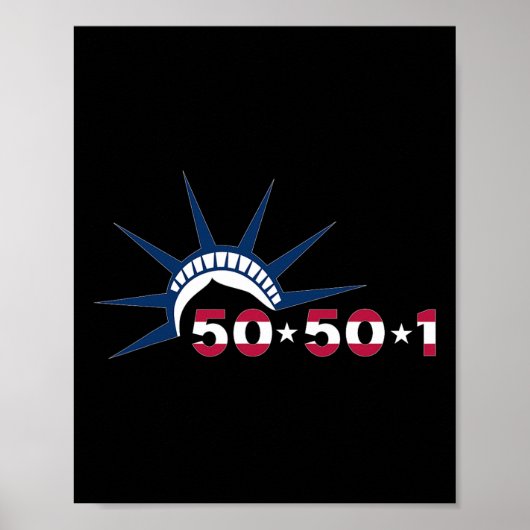 50501 Protestbewegingsbeeld Vrijheidsbeeld Tegen T Poster (Voorkant)