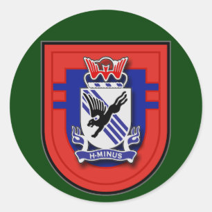 505e infanterieplan - 2d slagbalkflits ronde sticker