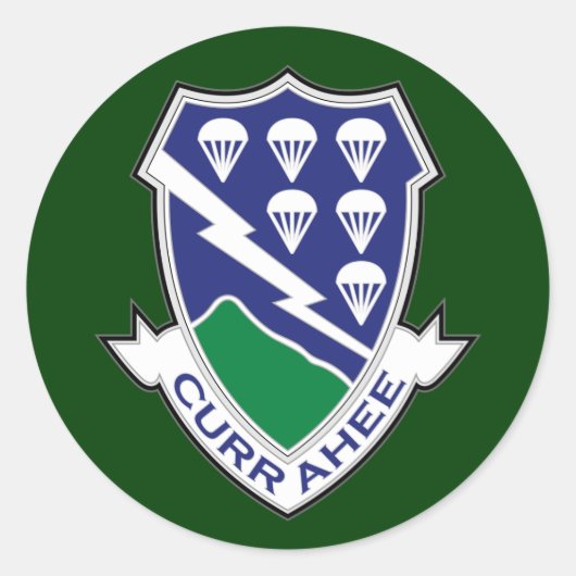506th Infantry Regiment (Airborne) DUI Ronde Sticker (Voorkant)