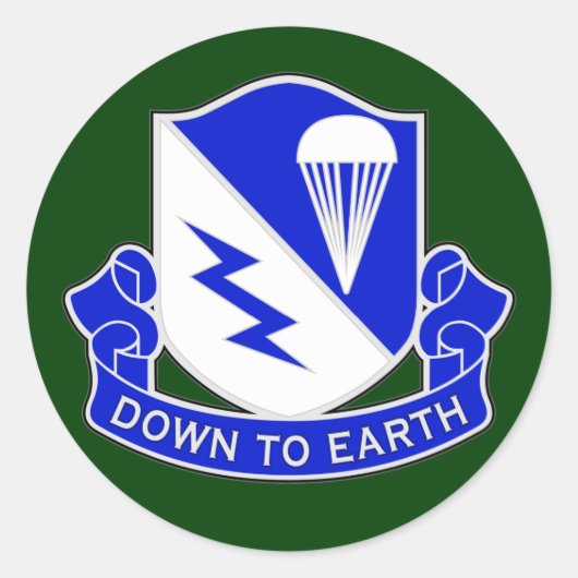 507e infanterieregiment (in de lucht) DUI Ronde Sticker (Voorkant)