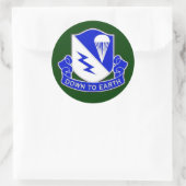 507e infanterieregiment (in de lucht) DUI Ronde Sticker (Tas)