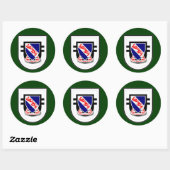 508e Infanterieregiment - 2d Bataljon Flash Ronde Sticker (Vel)