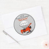 508e "Rode Duivels" Paracuut Regiment, 82e Airborn Ronde Sticker (Envelop)