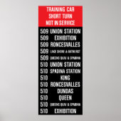 509 HARBOURFRONT/510 SPADINA Replica TTC Rollbord Poster (Voorkant)