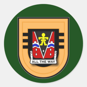 509th Infantry Regiment - 3D Bataljon Flash Ronde Sticker