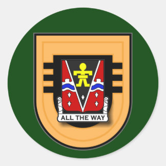 509th Infantry Regiment - 3D Bataljon Flash Ronde Sticker