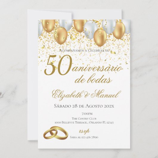 50.ª invitación kaart (Voorkant)