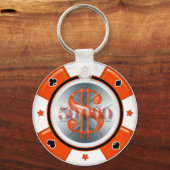 $50.000,00 poker Casino Gambling Chip Sleutelhanger (Voorkant)