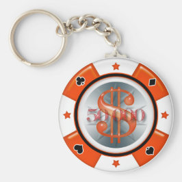 $50.000,00 poker Casino Gambling Chip Sleutelhanger