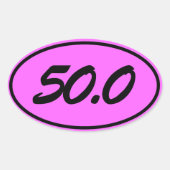 50.0 OVALE STICKER (Voorkant)