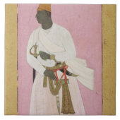 50.14/8 Portret van Malik Amber, in Deva ingeslote Tegeltje (Voorkant)