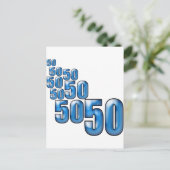 50 50 50 BRIEFKAART (Staand voorkant)