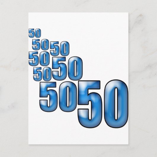 50 50 50 BRIEFKAART (Voorkant)