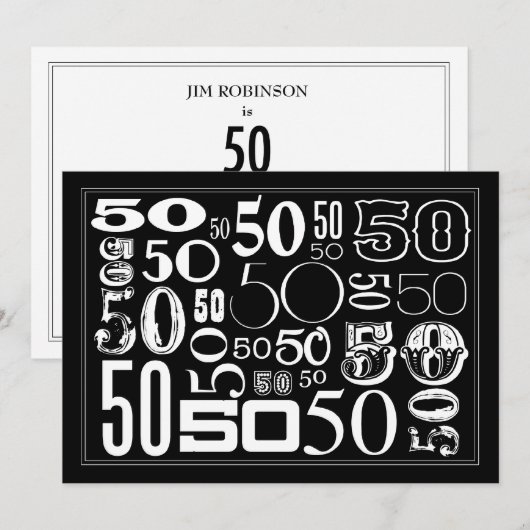 50, 50 en meer dan 50! kaart (Voorkant / Achterkant)