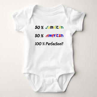 50/50 Jamaicaan en American mix Baby vest Romper